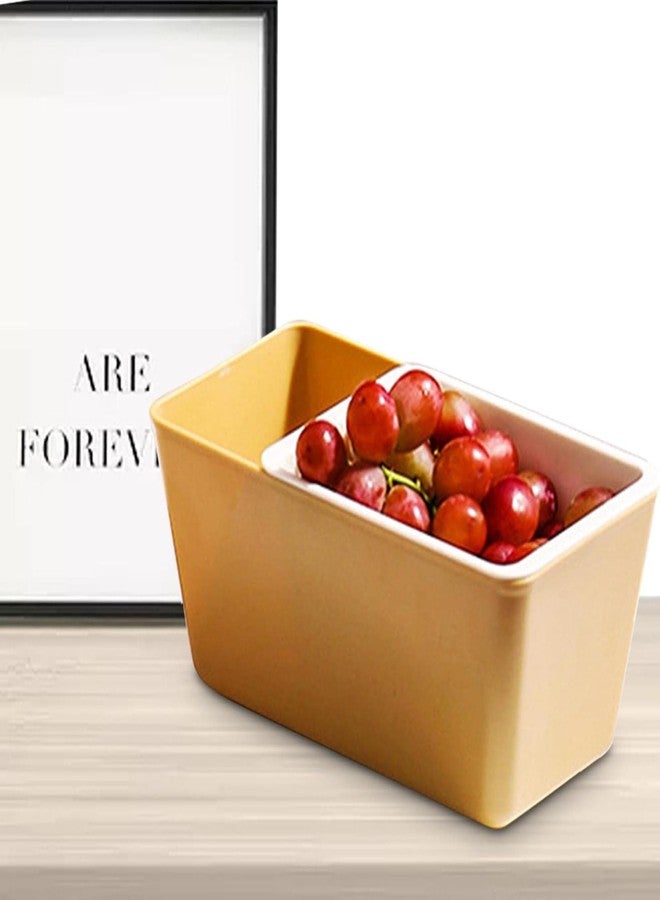 Shreeshann Strainer Basket Colander, Drain Fruit Plate Fruit Basket Snacks Nut Serving Bowls Trays Rectangular Fridge Fish Boxes Fruit Holder for Melon Seeds Candies Pistachios - Image 4